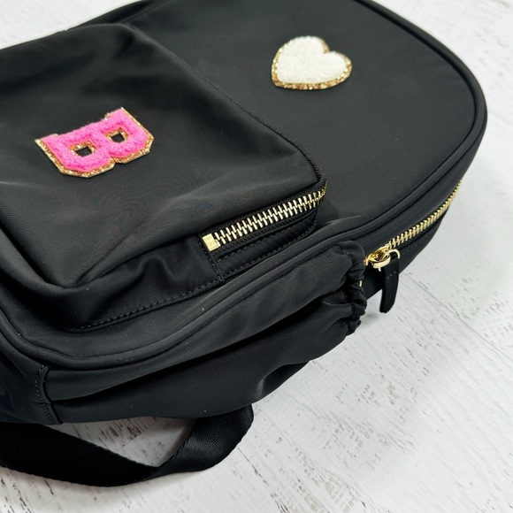 Stoney Clover Lane Black Mini Backpack Customized B Heart - Picture 4 of 7